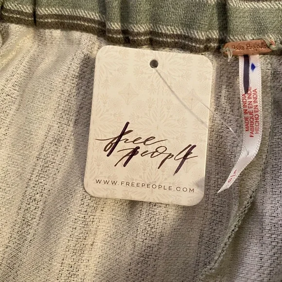 Free People Ellie Striped Pull On Barrel Pants - Picture 3 of 10